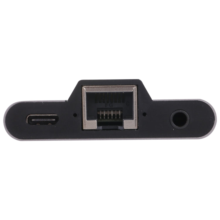 NK-1056TC 3合一 Type-C公頭轉Type-C充電+以太網口+3.5mm耳機母頭 適配器