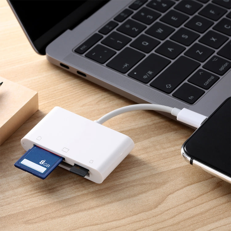 NK-1011 3合一 CF卡/TF卡/SD卡讀卡器 適用於8 Pin設備