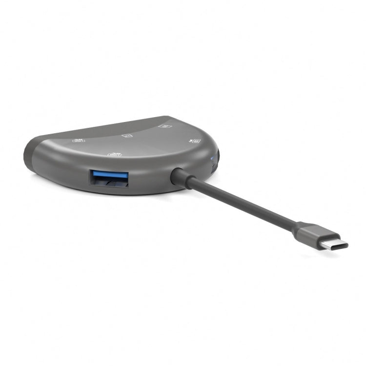 NK-3039 5合一 Type-C公頭轉TF/SD卡槽+3個USB母頭 適配器