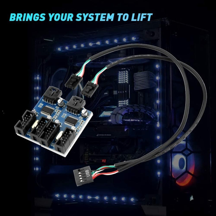 Rocketek HC427 9 Pin USB2.0集線器電路板 雙路