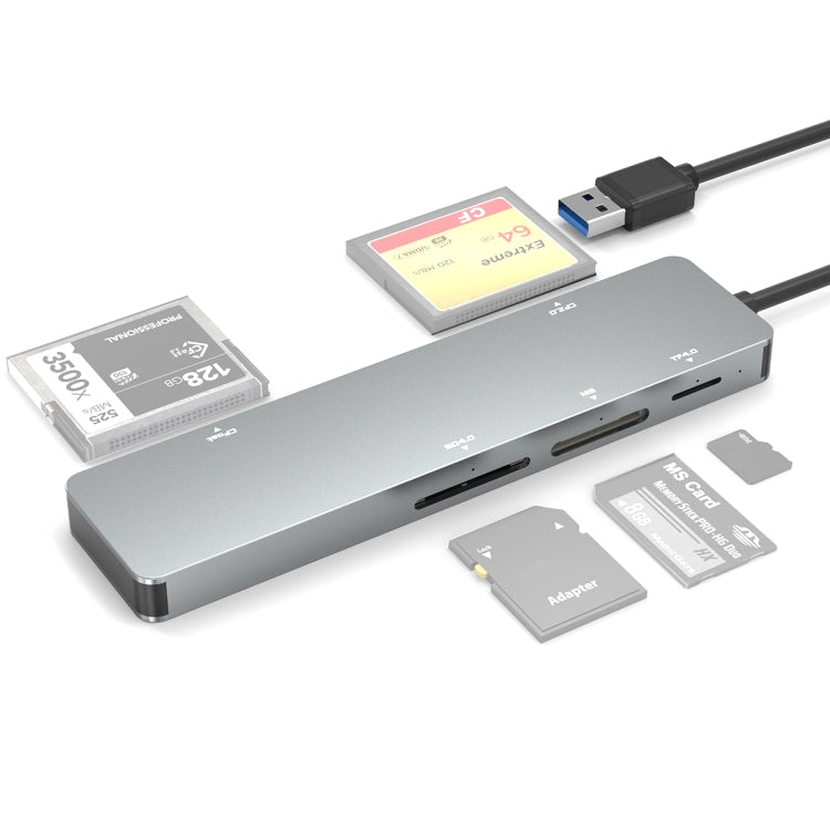 Rocketek CR308 USB3.0多功能讀卡器 CF/CFast/SD/MS/TF卡5合1