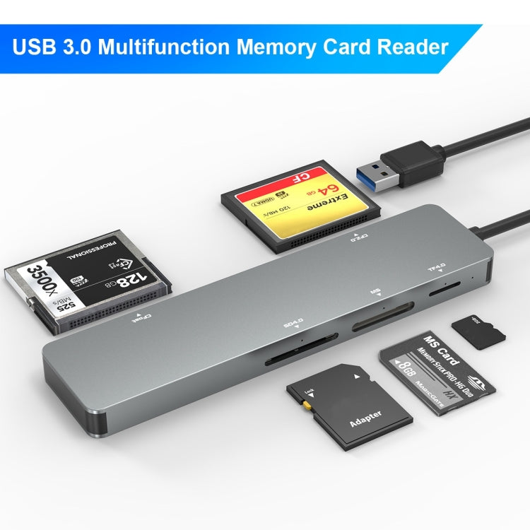 Rocketek CR308 USB3.0多功能讀卡器 CF/CFast/SD/MS/TF卡5合1