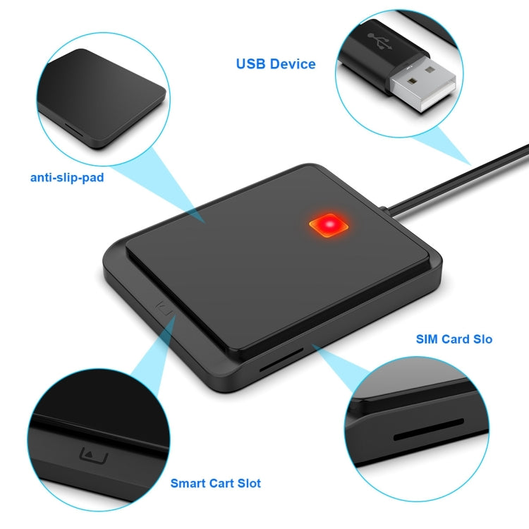 Rocketek CR317 USB 2.0 智能卡/SIM卡 二合一讀卡器