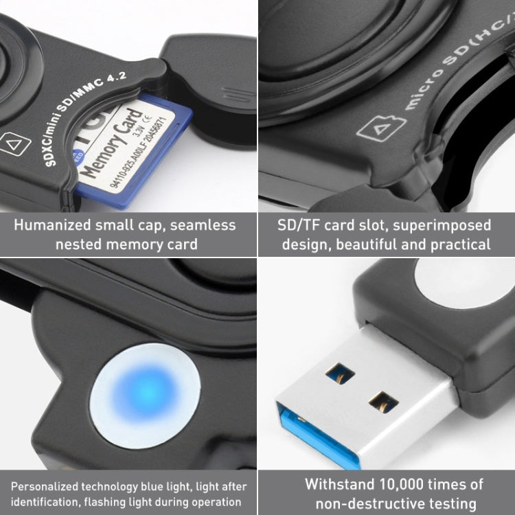 Rocketek CR3 USB3.0 SD / TF卡 多功能2合1讀卡器