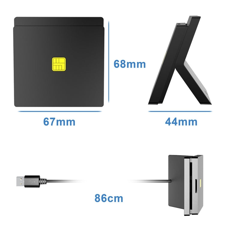 Rocketek CR319 USB 2.0 智能卡/SIM卡 二合一讀卡器