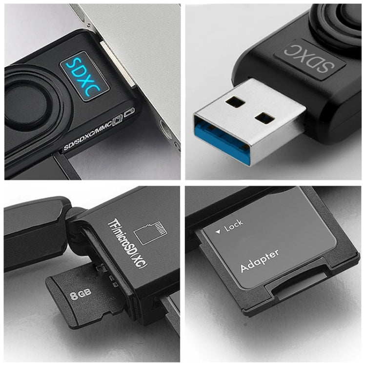 Rocketek CR5 USB3.0 SD / TF卡 多功能讀卡器