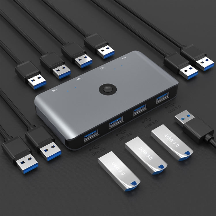 Rocketek HC406 USB3.0 KVM切換器 四進四齣共享轉換器