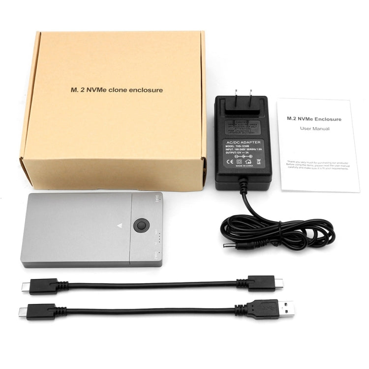 Rocketek ME921 USB3.1 Gen2 雙M.2 NVMe移動硬盤盒, 英規