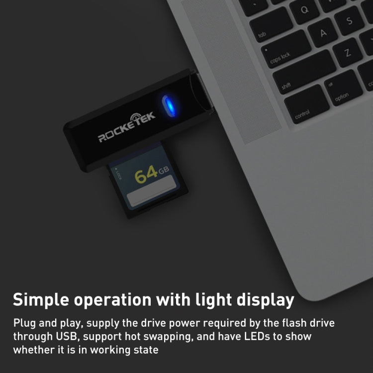 Rocketek CR11 高速USB3.0 SD / TF卡 2合1讀卡器