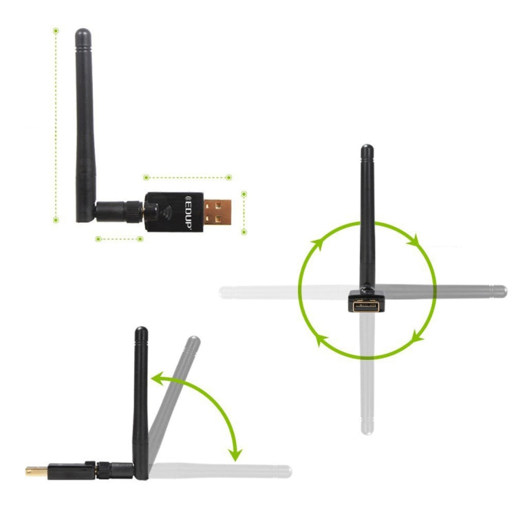 EDUP EP-DB1607 USB 2.0無線適配器 600Mbps 2.4G / 5GHz雙頻WiFi網卡