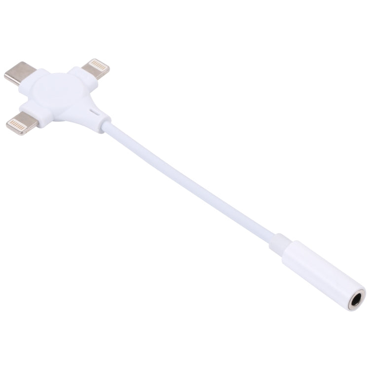 雙8 Pin+Type-C公頭轉3.5mm母頭数字音頻轉接線