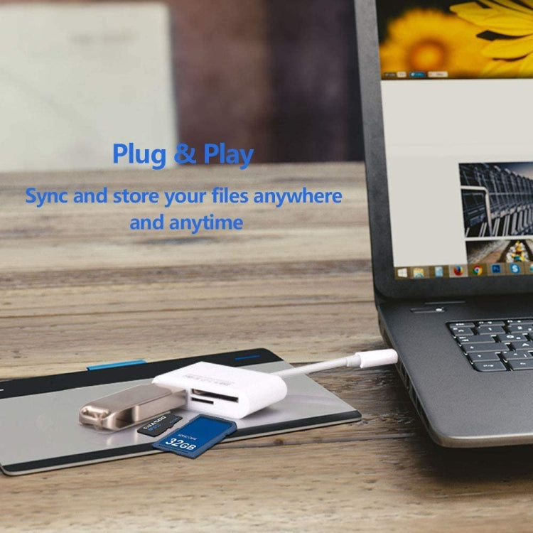 NK103TC 3合一 Type-C公頭轉SD / TF / USB讀卡器