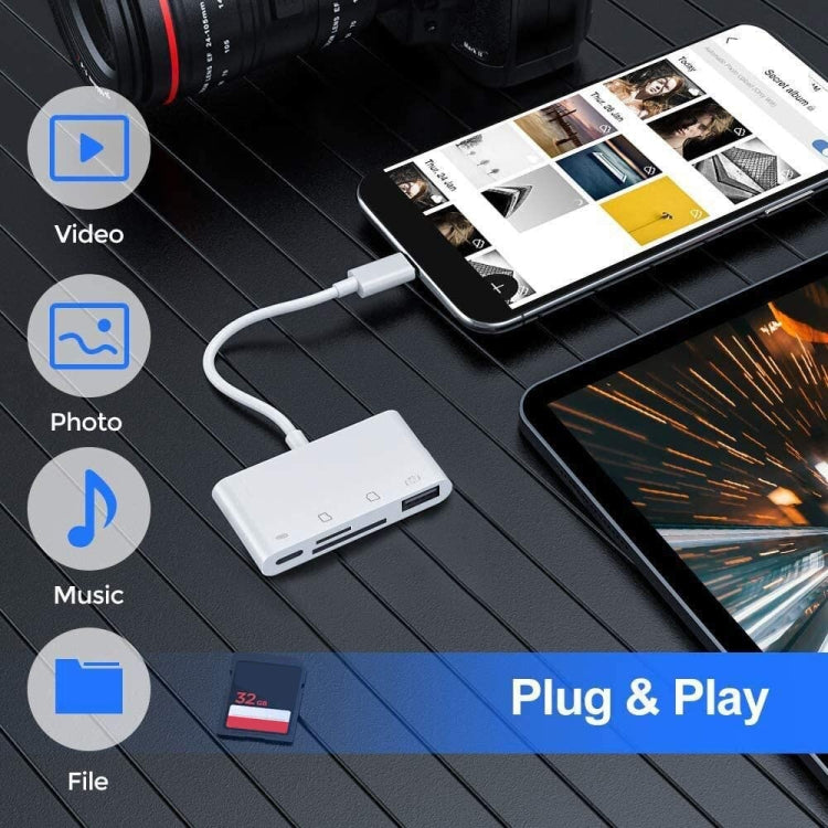 NK108LTC 4合一 Type-C公頭轉SD / TF / USB / Type-C 相機讀卡器