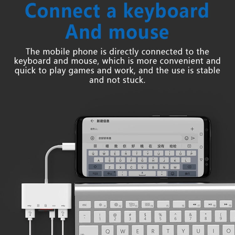 NK-1032TC 5合一 Type-C公頭轉SD / TF / USB / Type-C適配器