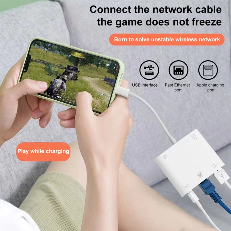 S-330 5合一 8 Pin公頭轉8 Pin / USB3.0 / RJ45 / 3.5mm 多功能適配器