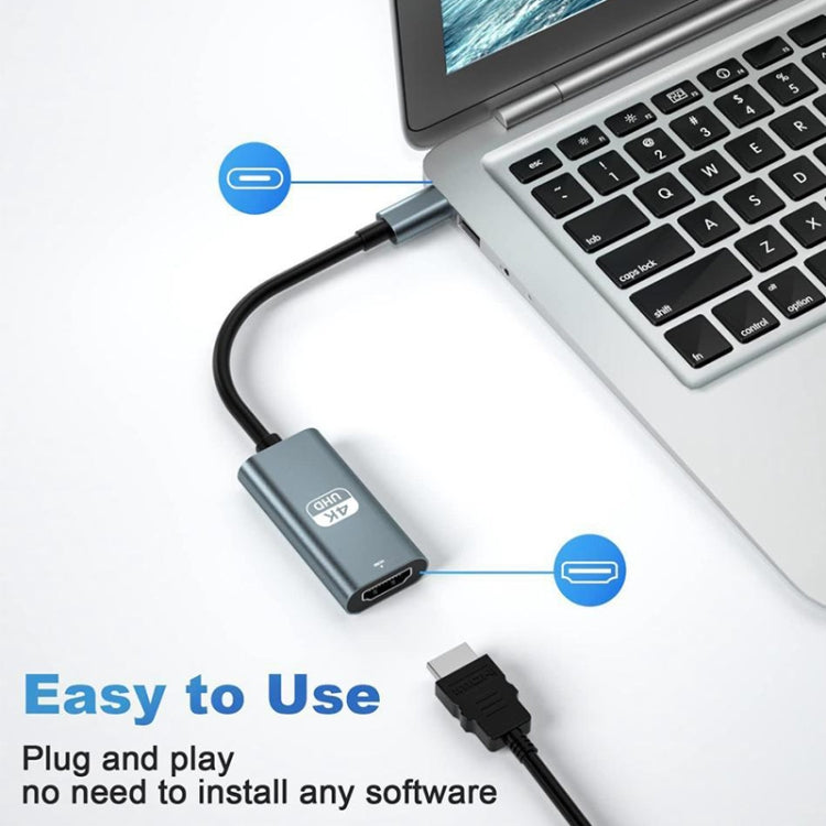 TH001 Type-C公頭轉HDTV母頭 4K超高清轉換器