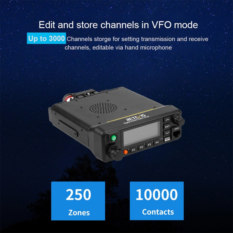 RETEVIS RT90 UV雙段136-174/400-480MHz 3000通道 50W車載台