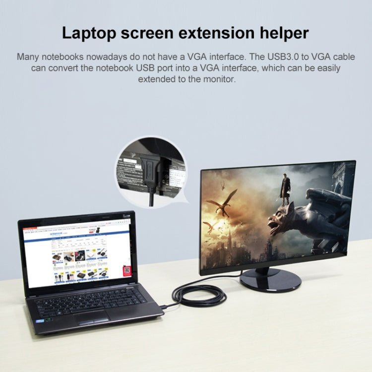 1.8米 USB3.0 轉 VGA轉接線