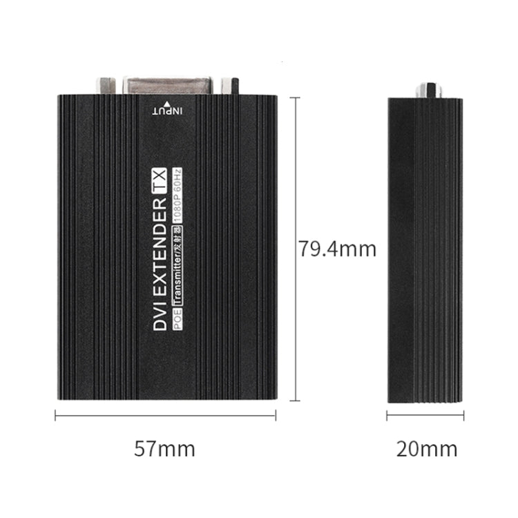 Measy DVI1815 傳輸距離150米 DVI網線延長器 一發射器一接收器, POE單電源供電