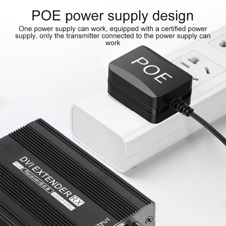 Measy DVI1815 傳輸距離150米 DVI網線延長器 一發射器一接收器, POE單電源供電