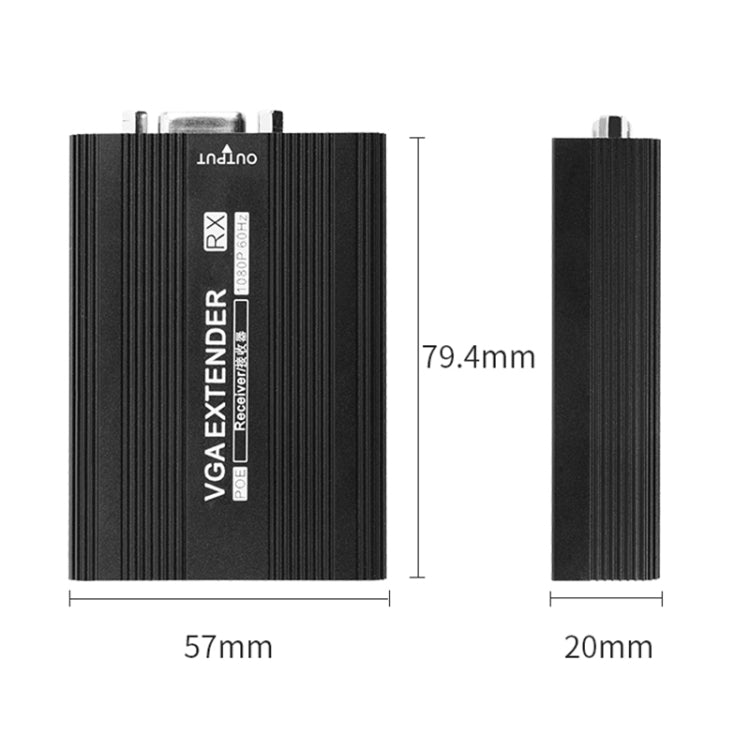 Measy VGA1815 傳輸距離150米 VGA網線延長器 一發射器一接收器, POE單電源供電