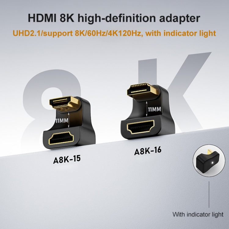 A8K-16 8K HDMI公轉HDMI母轉接頭 U型反面