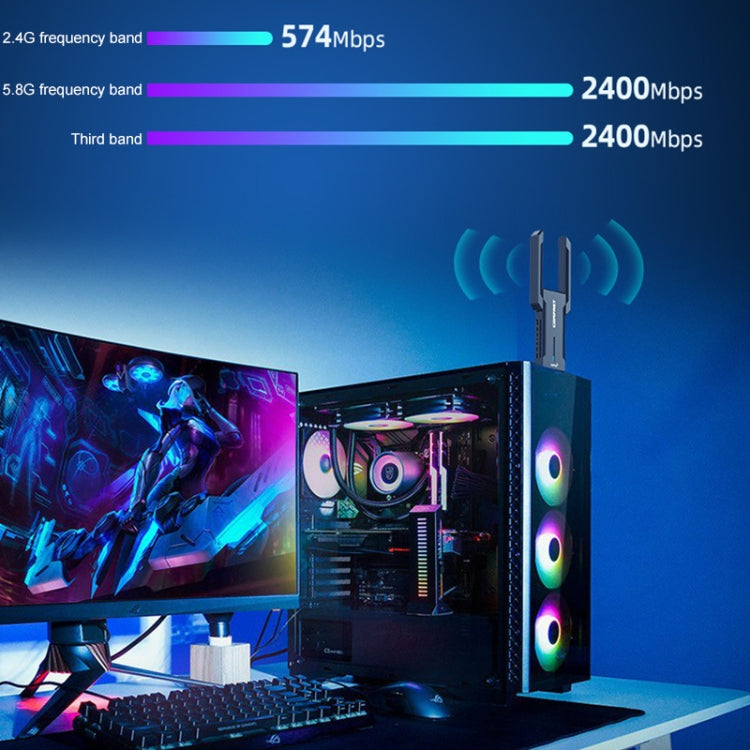 COMFAST 972AX 5400Mbps WiFi6免驅USB無線網卡