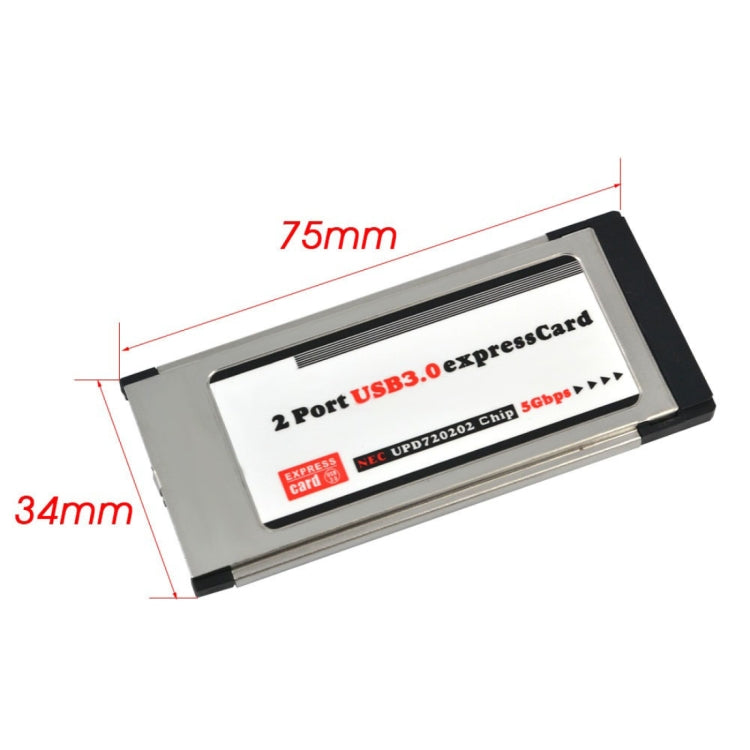 2個USB 3.0 PCI擴展卡，適用於筆記本34mm Express Card 插槽