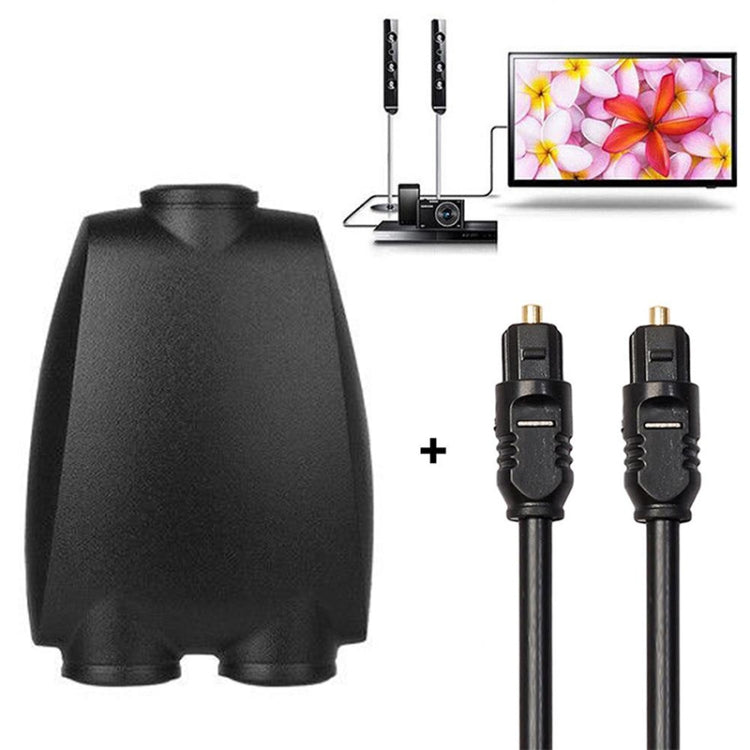 QHG03 Spdif方口光纖一進二出切換分配器