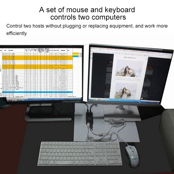 DY-B046 二進四齣 USB打印共享器 分線轉換器