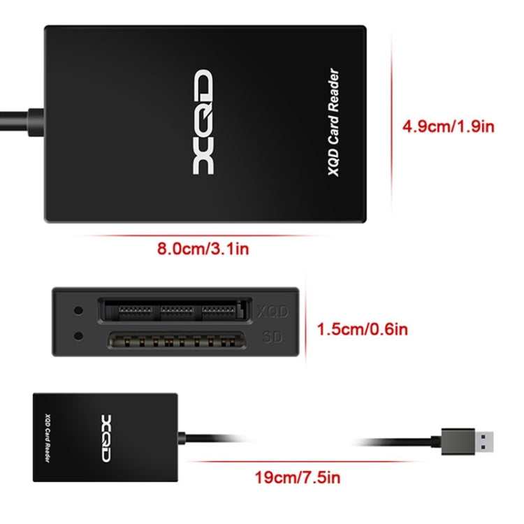 Rocketek CR312-A USB3.0 SD / XQD二合一讀卡器