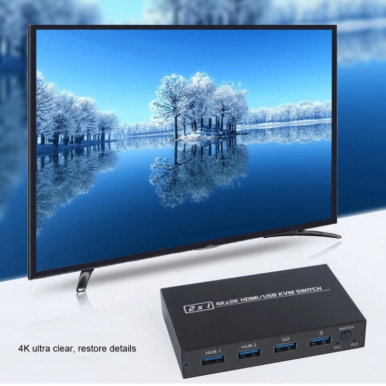 AM-KVM201CL 4Kx2K KVM HDMI USB二進一出切換器