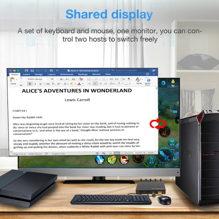 AM-KVM201CL 4Kx2K KVM HDMI USB二進一出切換器