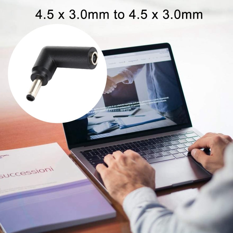 10個一賣 4.5x3.0mm母 轉 4.5x3.0mm公 彎頭筆記本電腦電源適配轉接頭