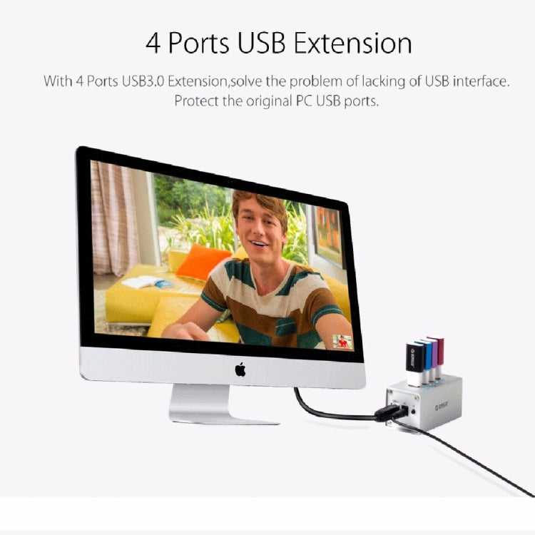 ORICO A3H4 全鋁高速4口USB3.0集線器