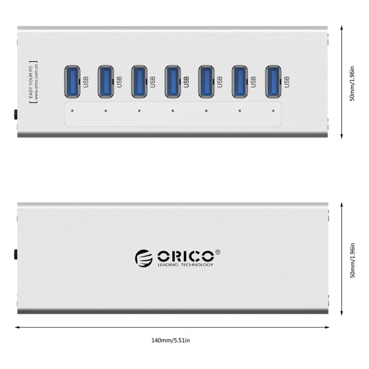 ORICO A3H7 全鋁高速七口USB3.0集線器