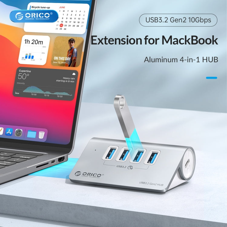 ORICO ORICO-M3U4-05 4口USB 3.2 Gen1 10Gbps 集線器 鋁合金外殼