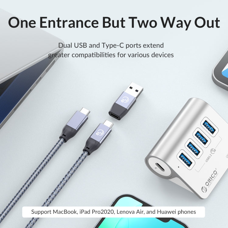 ORICO ORICO-M3U4-05 4口USB 3.2 Gen1 10Gbps 集線器 鋁合金外殼