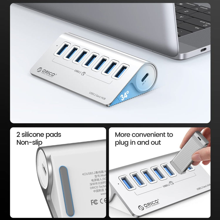 ORICO ORICO-M3U7-10 7口USB 3.2 5Gbps集線器 鋁合金外殼帶1m線