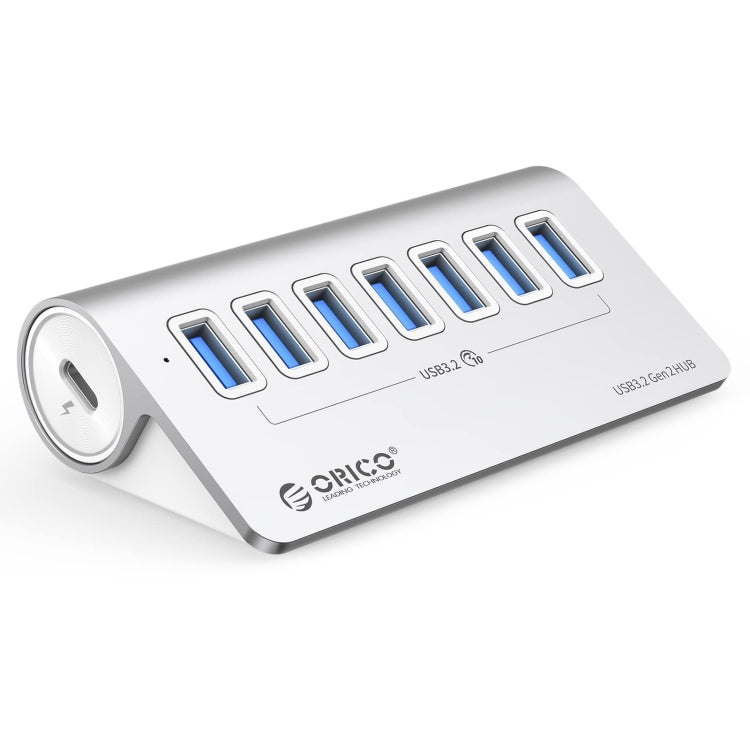 ORICO ORICO-M3U7-G2-10-SV 7口USB 3.2 Gen2  10Gbps集線器 鋁合金外殼帶1m線