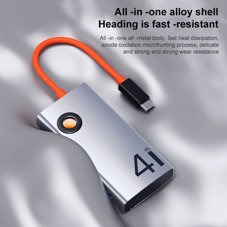 ROCK TR25 4合1 Type-C轉USB 3.0x4便攜式多功能拓展塢