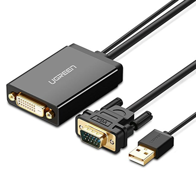 綠聯UGREEN MM119 VGA 轉DVI  1080P高清連接線轉換器 線長50cm
