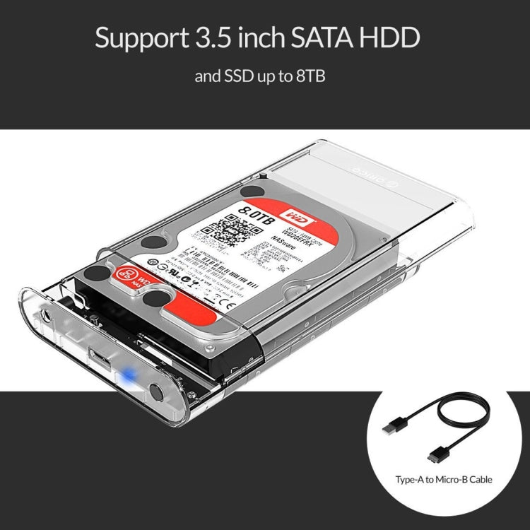 ORICO 3139U3 USB 3.0 Micro B 轉SATA 3.0 移動硬盤盒  3.5英寸硬盤適用