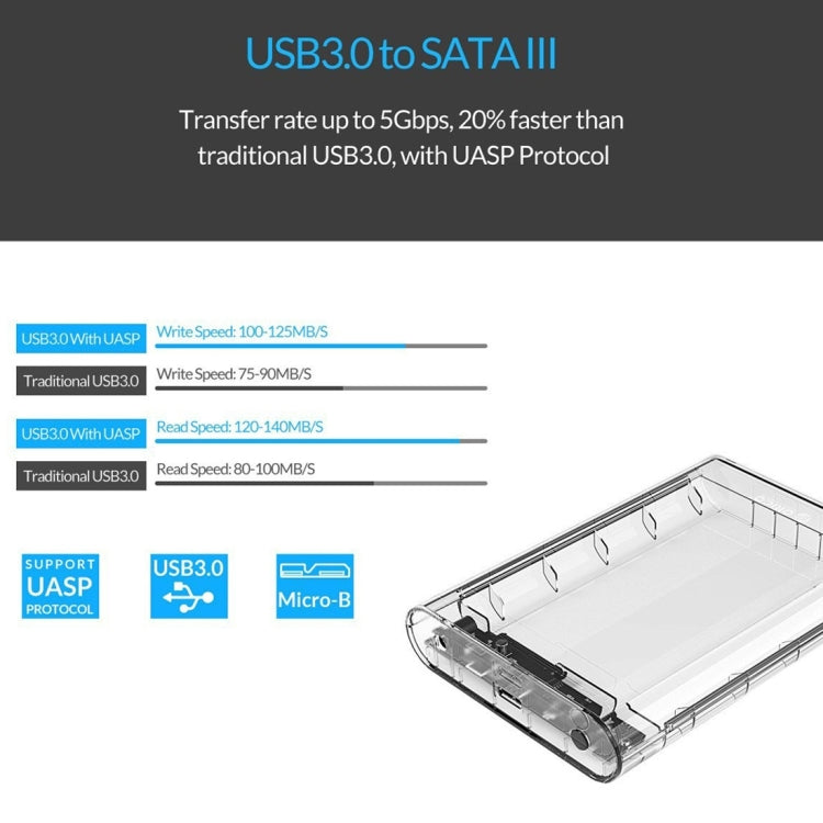 ORICO 3139U3 USB 3.0 Micro B 轉SATA 3.0 移動硬盤盒  3.5英寸硬盤適用
