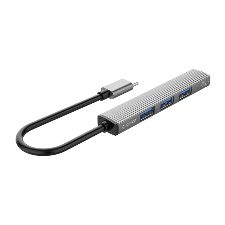 ORICO-AH-13-GY-BP USB3.0x1+USB2.0x3轉Type-C集線器適配器
