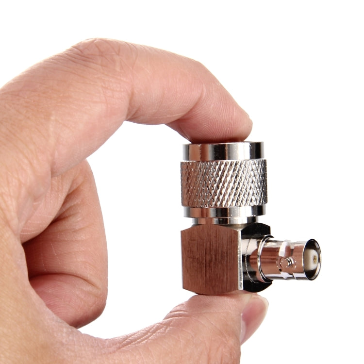 UHF公頭轉BNC母頭轉接頭 90度彎角