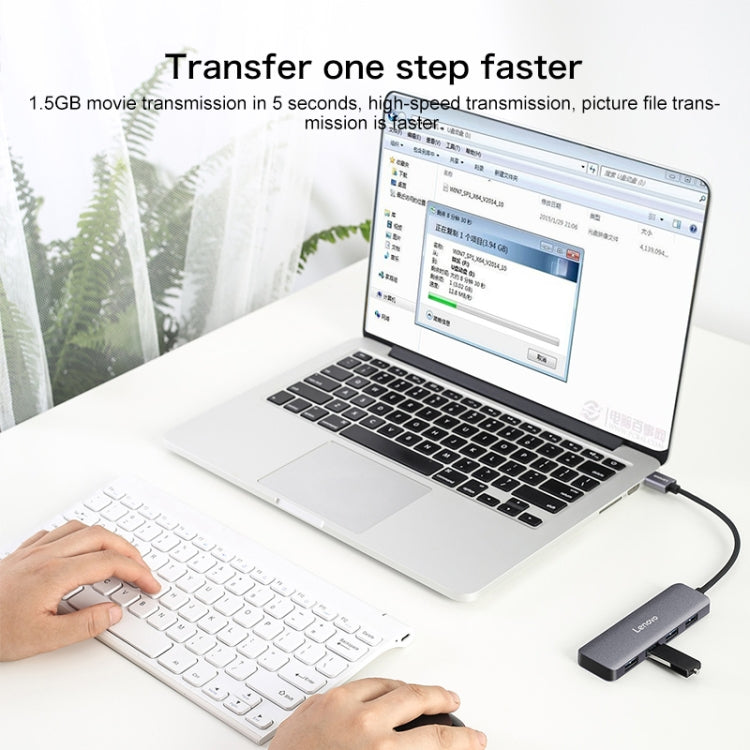 原裝聯想 C04 Type-C轉USB-C轉換器 4*USB3.0接口分線器集線器