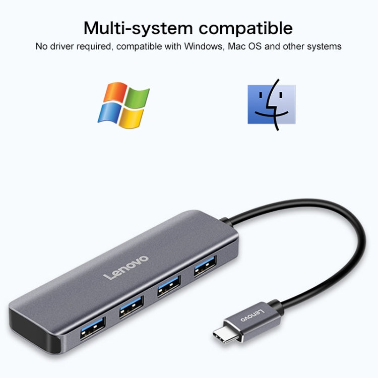 原裝聯想 C04 Type-C轉USB-C轉換器 4*USB3.0接口分線器集線器