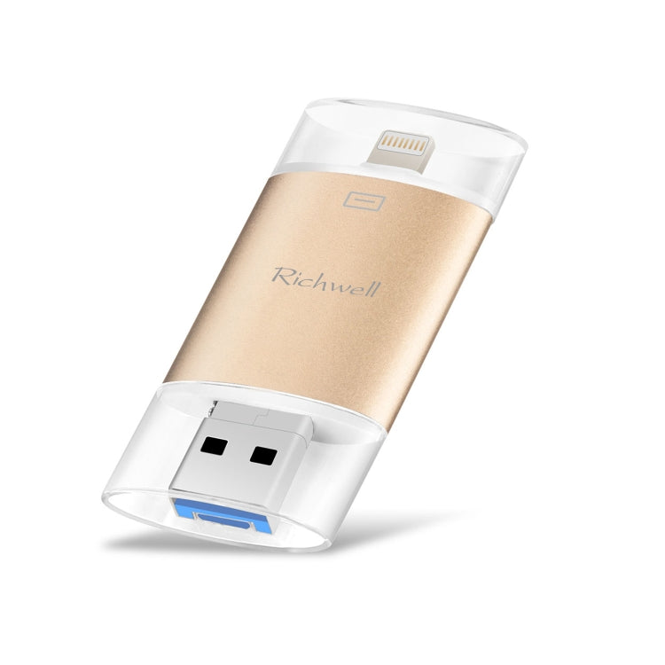 Richwell 3合一 32G Type-C + 8 Pin + USB 3.0 金屬雙蓋可推拉式U盤帶OTG功能