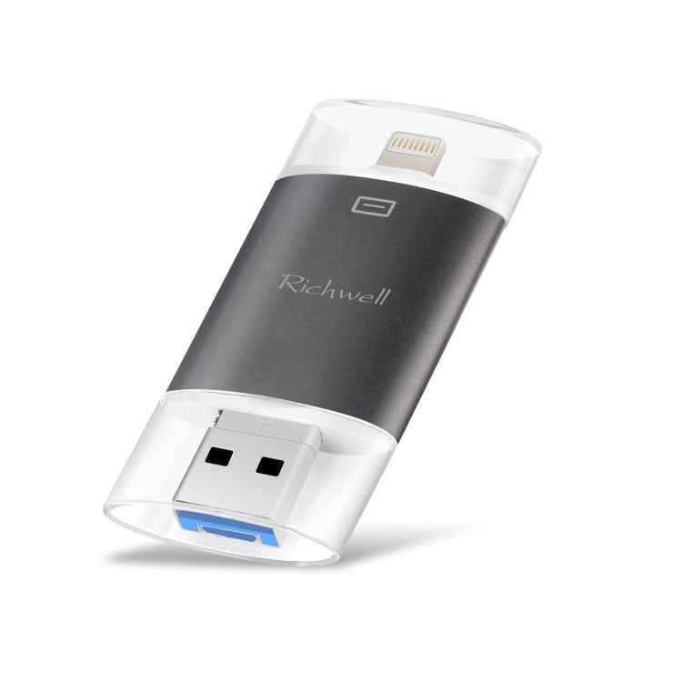 Richwell 3合一 16G Type-C + 8 Pin + USB 3.0 金屬雙蓋可推拉式U盤帶OTG功能